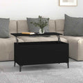 vidaXL Stolik kawowy, czarny, 90x44,5x45 cm, materiał drewnopochodny