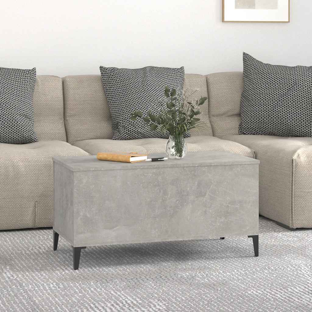 vidaXL Stolik kawowy, szarość betonu, 90x44,5x45 cm