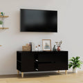 vidaXL Szafka pod TV, czarna, 102x44,5x50 cm, materiał drewnopochodny
