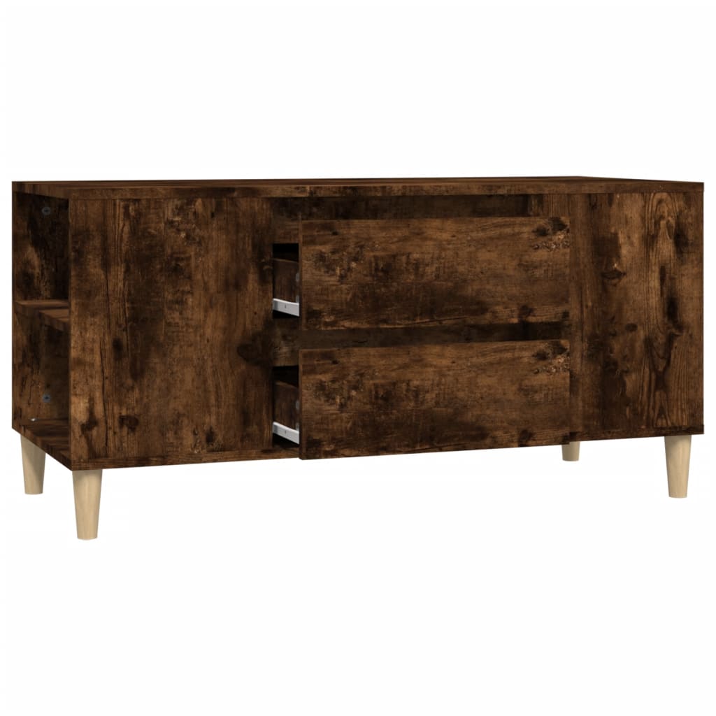vidaXL Szafka pod TV, przydymiony dąb, 102x44,5x50 cm