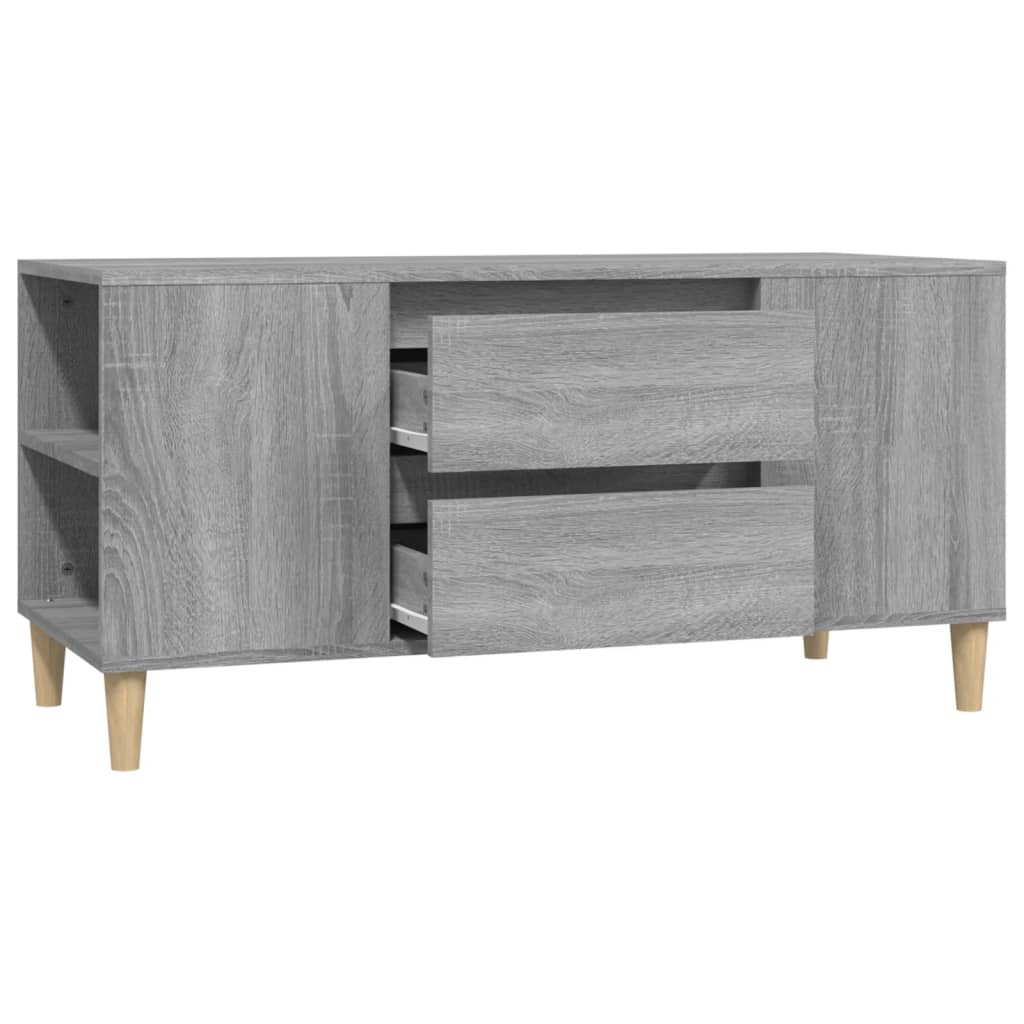 vidaXL Szafka pod TV, szary dąb sonoma, 102x44,5x50 cm