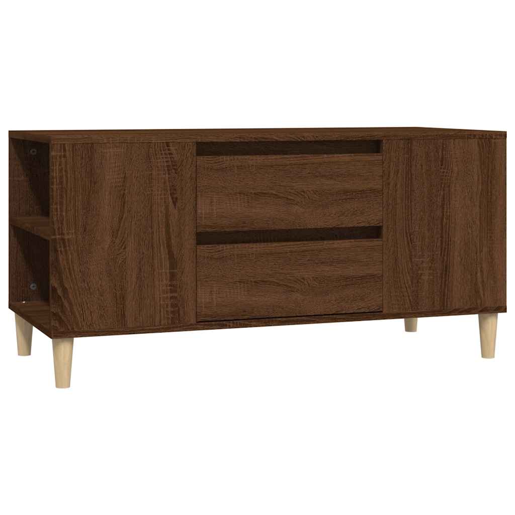 vidaXL Szafka pod TV, brązowy dąb, 102x44,5x50 cm