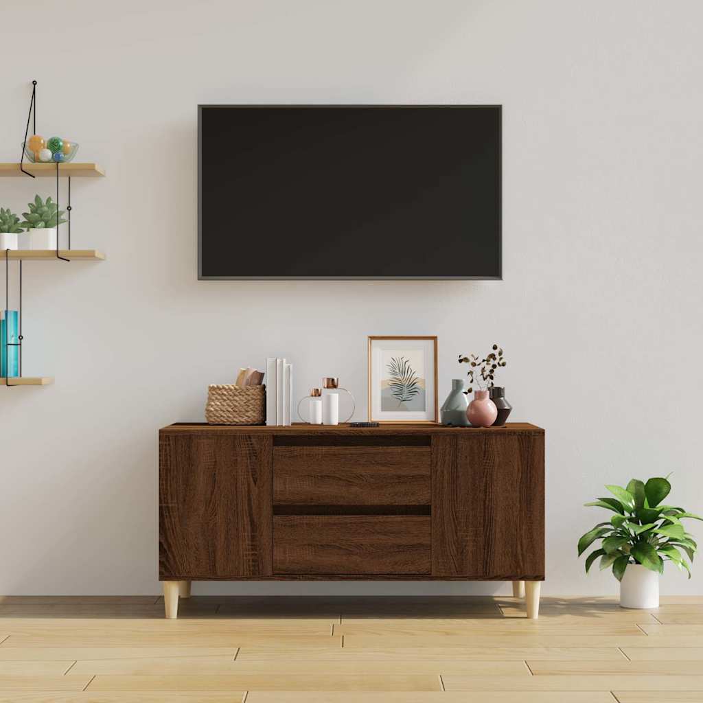 vidaXL Szafka pod TV, brązowy dąb, 102x44,5x50 cm