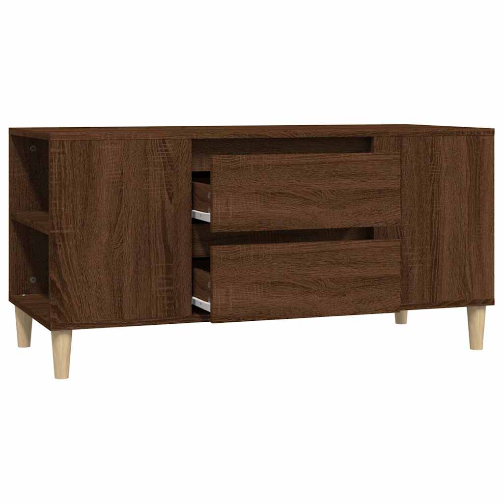 vidaXL Szafka pod TV, brązowy dąb, 102x44,5x50 cm
