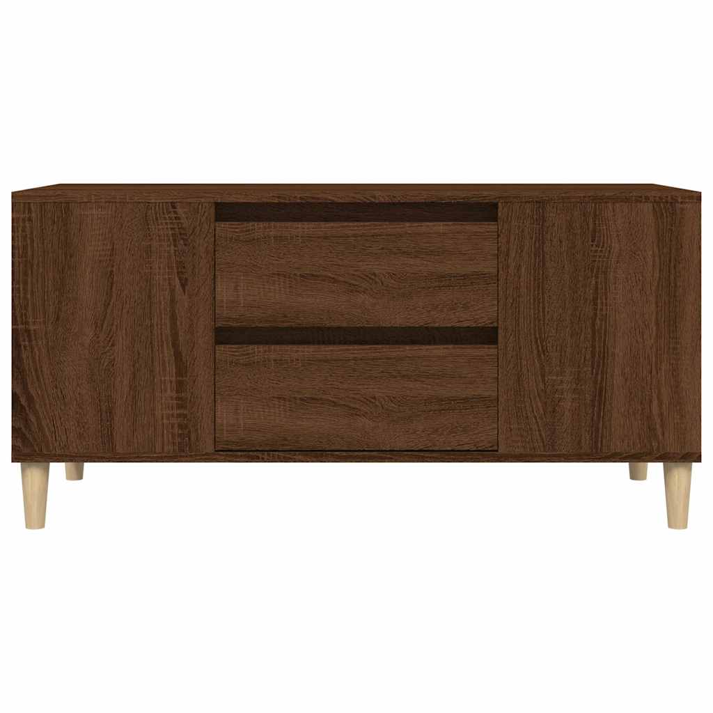 vidaXL Szafka pod TV, brązowy dąb, 102x44,5x50 cm