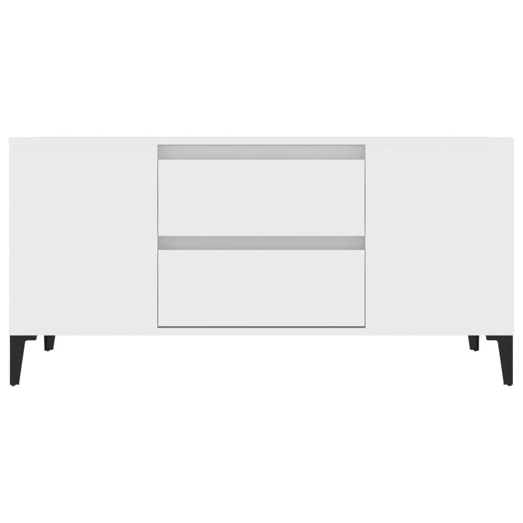 vidaXL Szafka pod TV, biała, 102x44,5x50 cm, materiał drewnopochodny