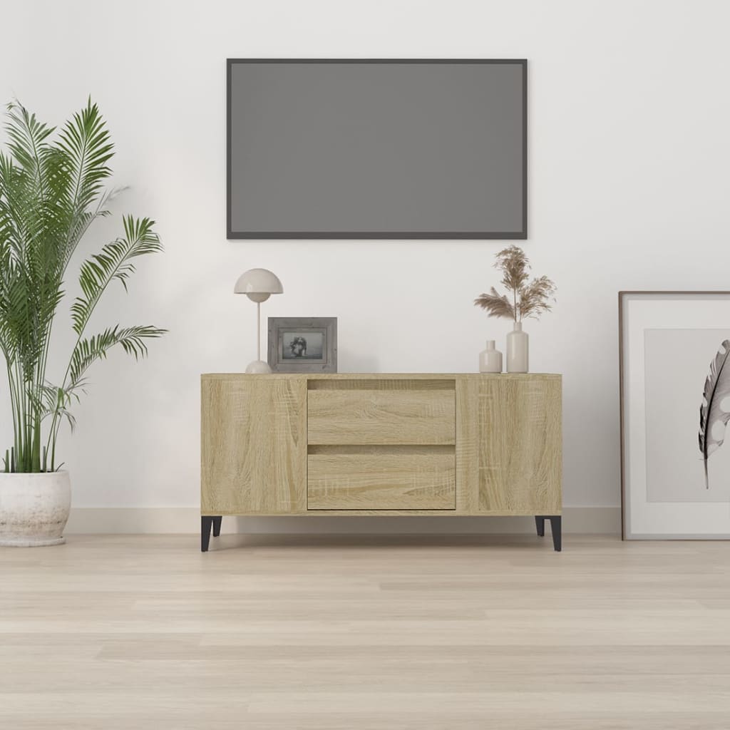 vidaXL Szafka pod TV, dąb sonoma, 102x44,5x50 cm