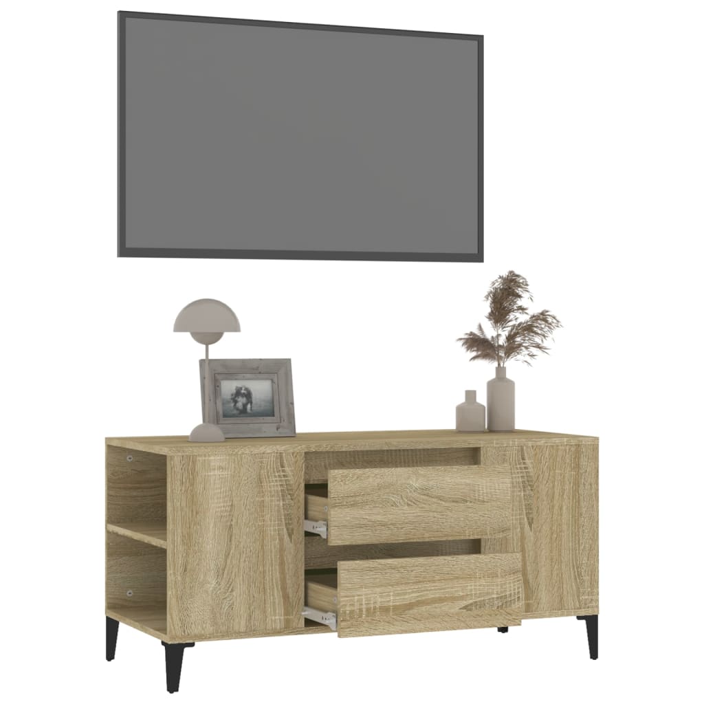 vidaXL Szafka pod TV, dąb sonoma, 102x44,5x50 cm