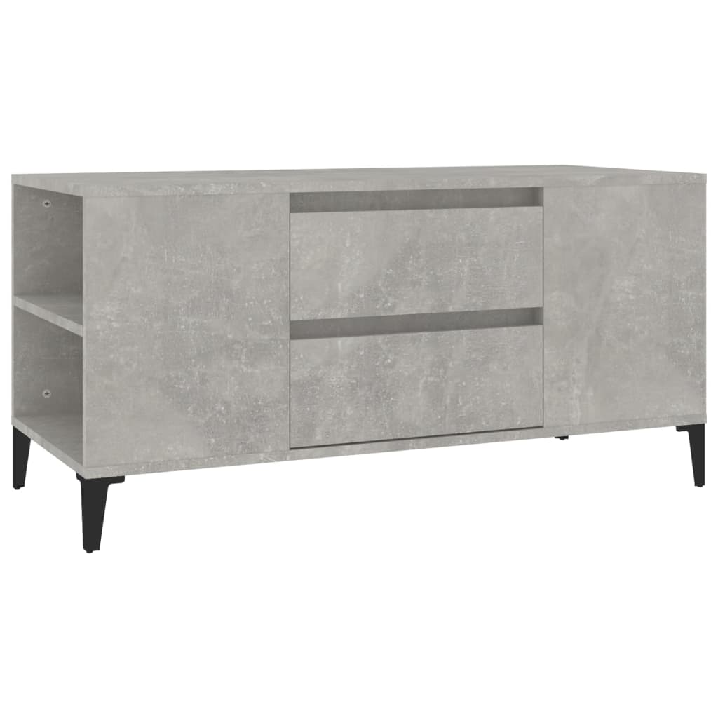 vidaXL Szafka pod TV, szarość betonu, 102x44,5x50 cm