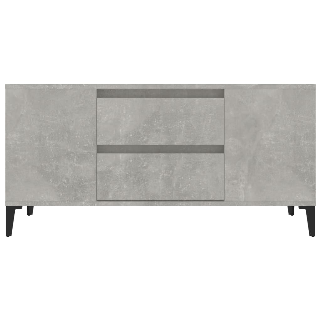 vidaXL Szafka pod TV, szarość betonu, 102x44,5x50 cm