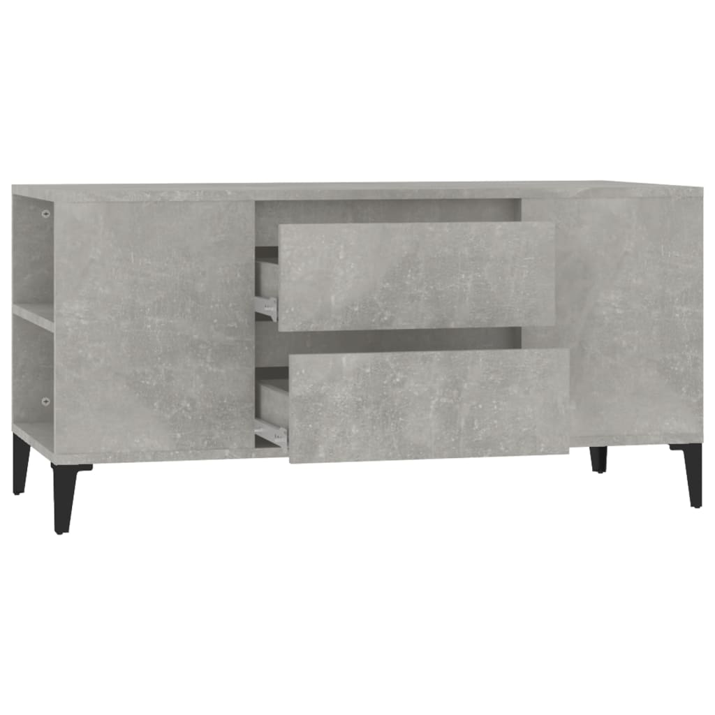 vidaXL Szafka pod TV, szarość betonu, 102x44,5x50 cm