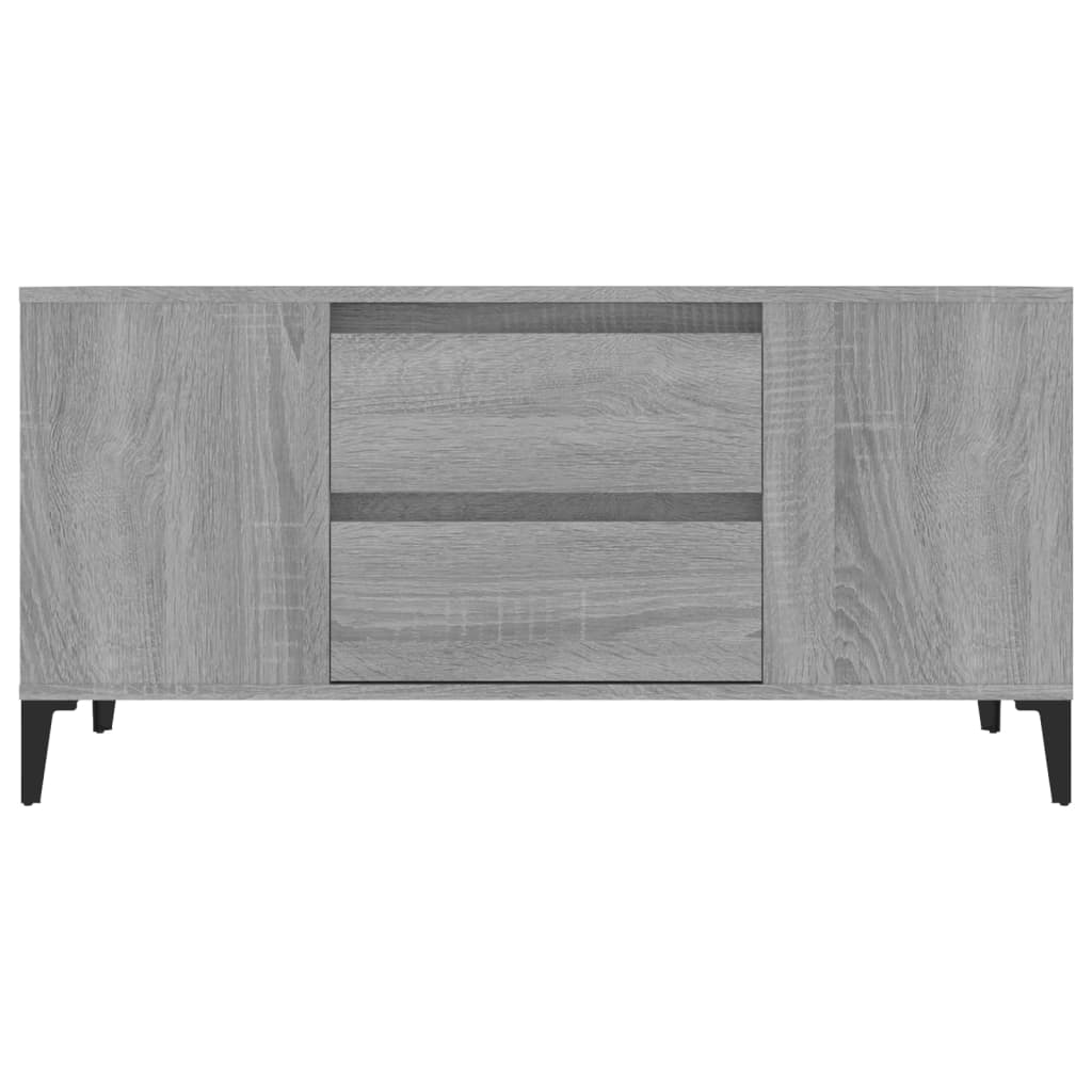vidaXL Szafka pod TV, szary dąb sonoma, 102x44,5x50 cm
