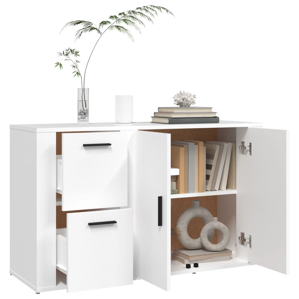 vidaXL Szafka, biała, 100x33x59,5 cm, materiał drewnopochodny