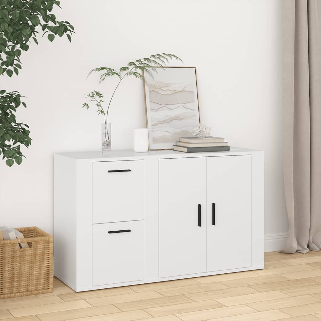 vidaXL Szafka, biała, 100x33x59,5 cm, materiał drewnopochodny