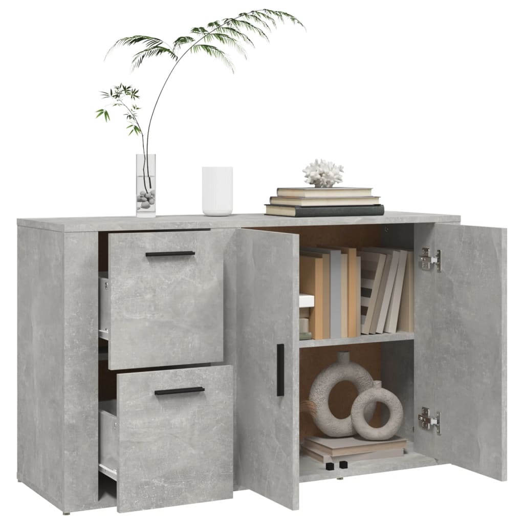 vidaXL Szafka, szarość betonu, 100x33x59,5 cm, materiał drewnopochodny