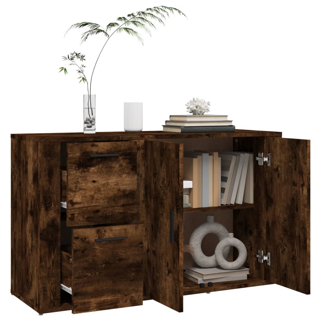 vidaXL Szafka, przydymiony dąb, 100x33x59,5, materiał drewnopochodny
