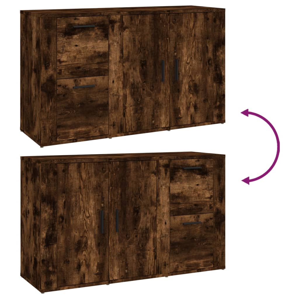 vidaXL Szafka, przydymiony dąb, 100x33x59,5, materiał drewnopochodny