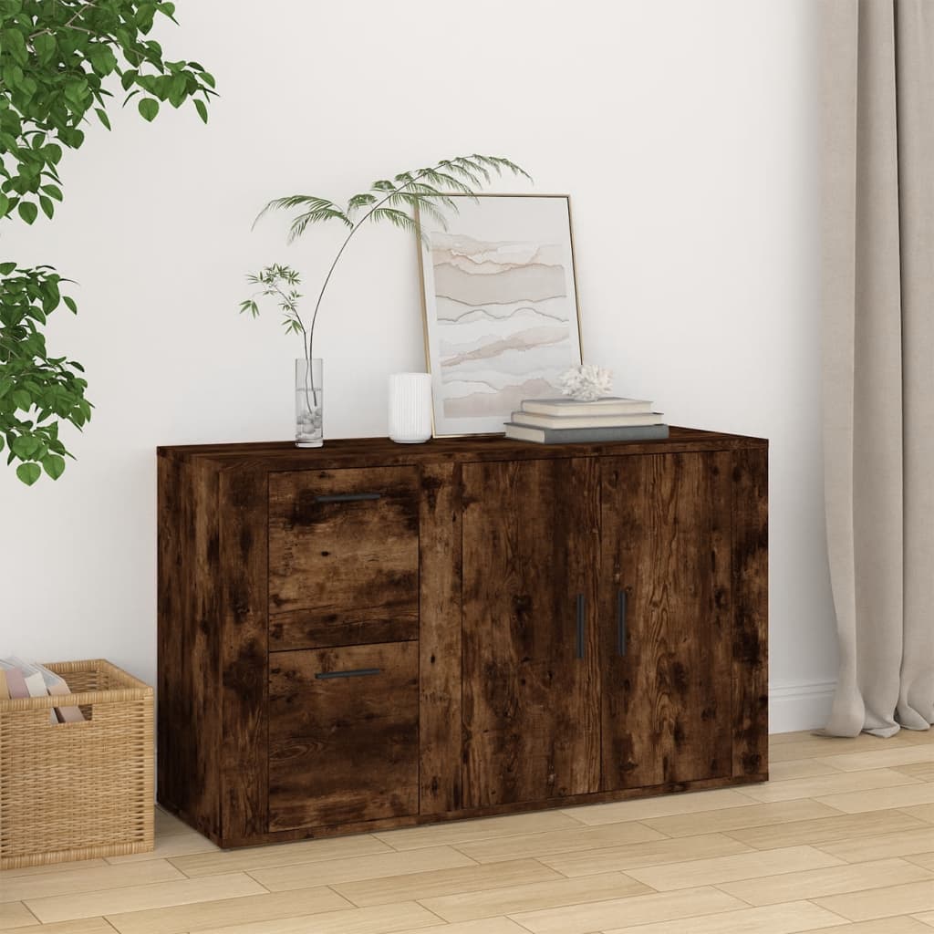 vidaXL Szafka, przydymiony dąb, 100x33x59,5, materiał drewnopochodny