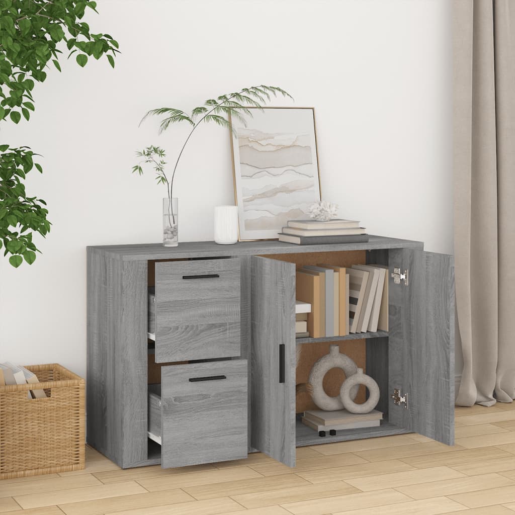 vidaXL Szafka, szary dąb sonoma 100x33x59,5 cm materiał drewnopochodny