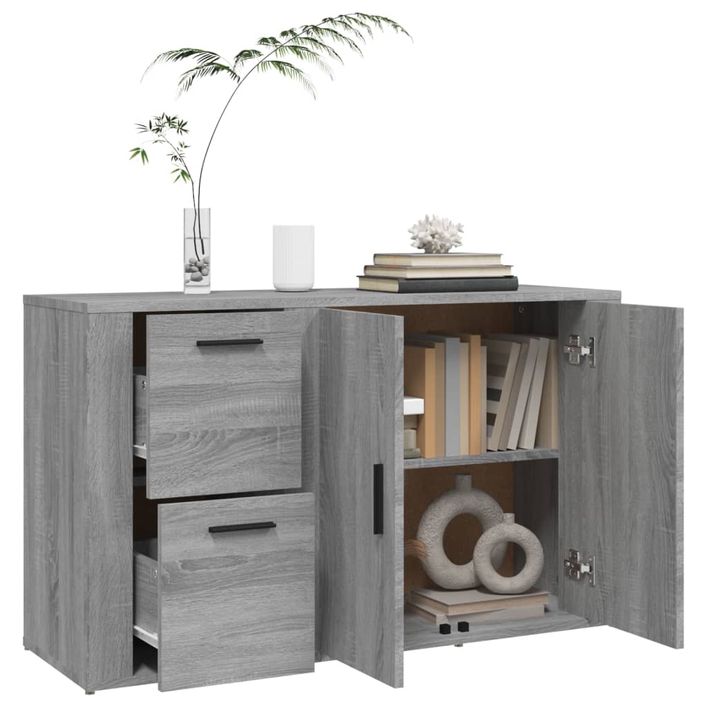 vidaXL Szafka, szary dąb sonoma 100x33x59,5 cm materiał drewnopochodny