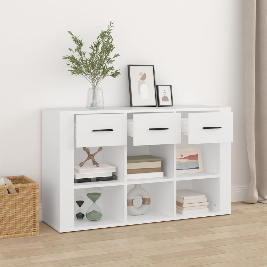 vidaXL Komoda, biała, 100x30x59,5 cm, materiał drewnopochodny