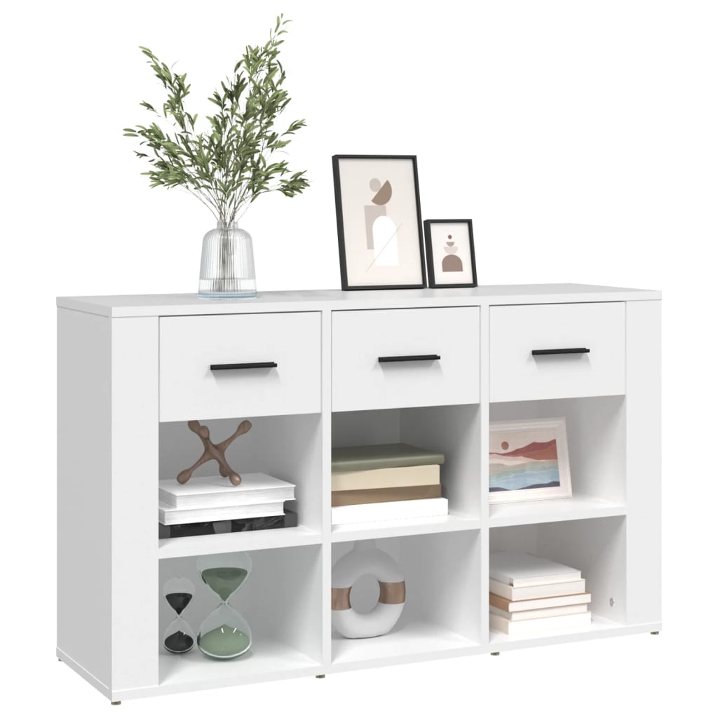 vidaXL Komoda, biała, 100x30x59,5 cm, materiał drewnopochodny