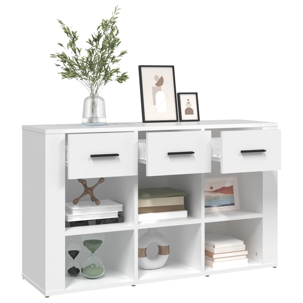vidaXL Komoda, biała, 100x30x59,5 cm, materiał drewnopochodny