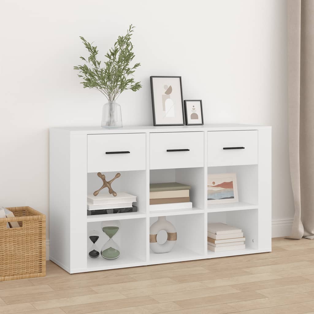 vidaXL Komoda, biała, 100x30x59,5 cm, materiał drewnopochodny