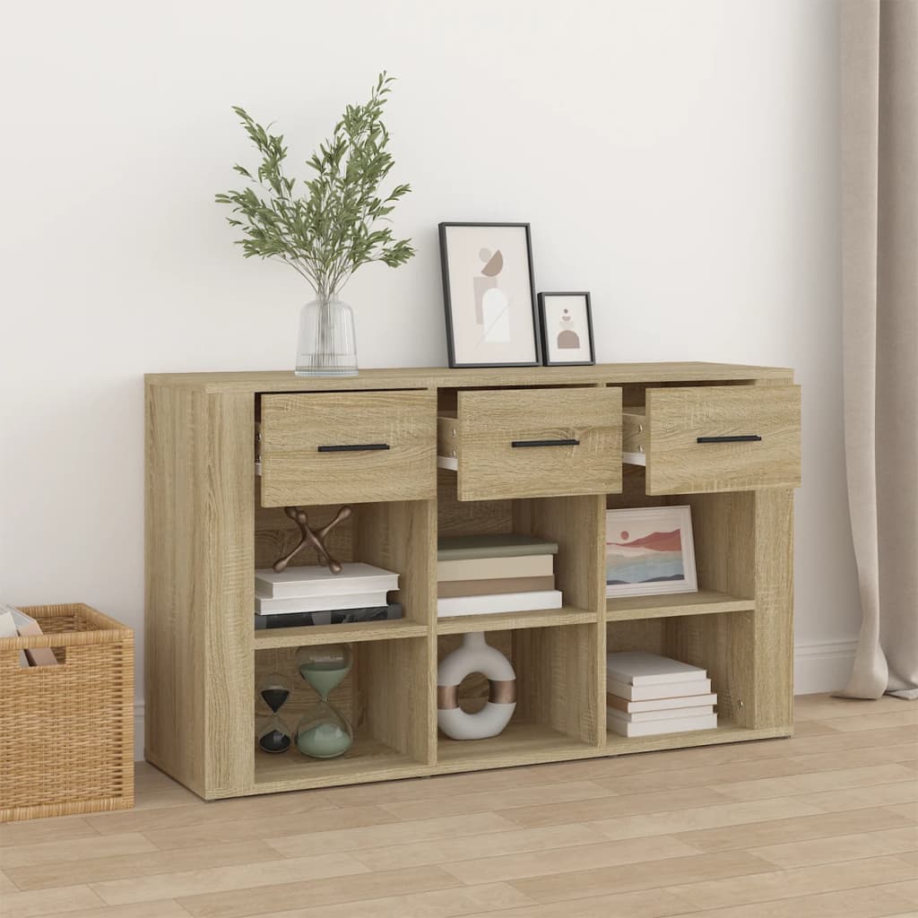 vidaXL Komoda, dąb sonoma, 100x30x59,5 cm, materiał drewnopochodny