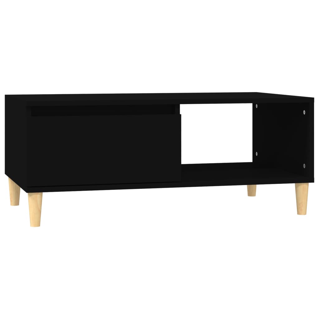 vidaXL Stolik kawowy, czarny, 90x50x36,5 cm, materiał drewnopochodny
