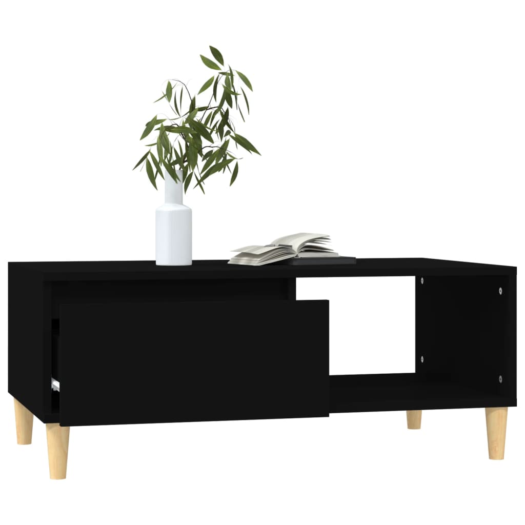 vidaXL Stolik kawowy, czarny, 90x50x36,5 cm, materiał drewnopochodny