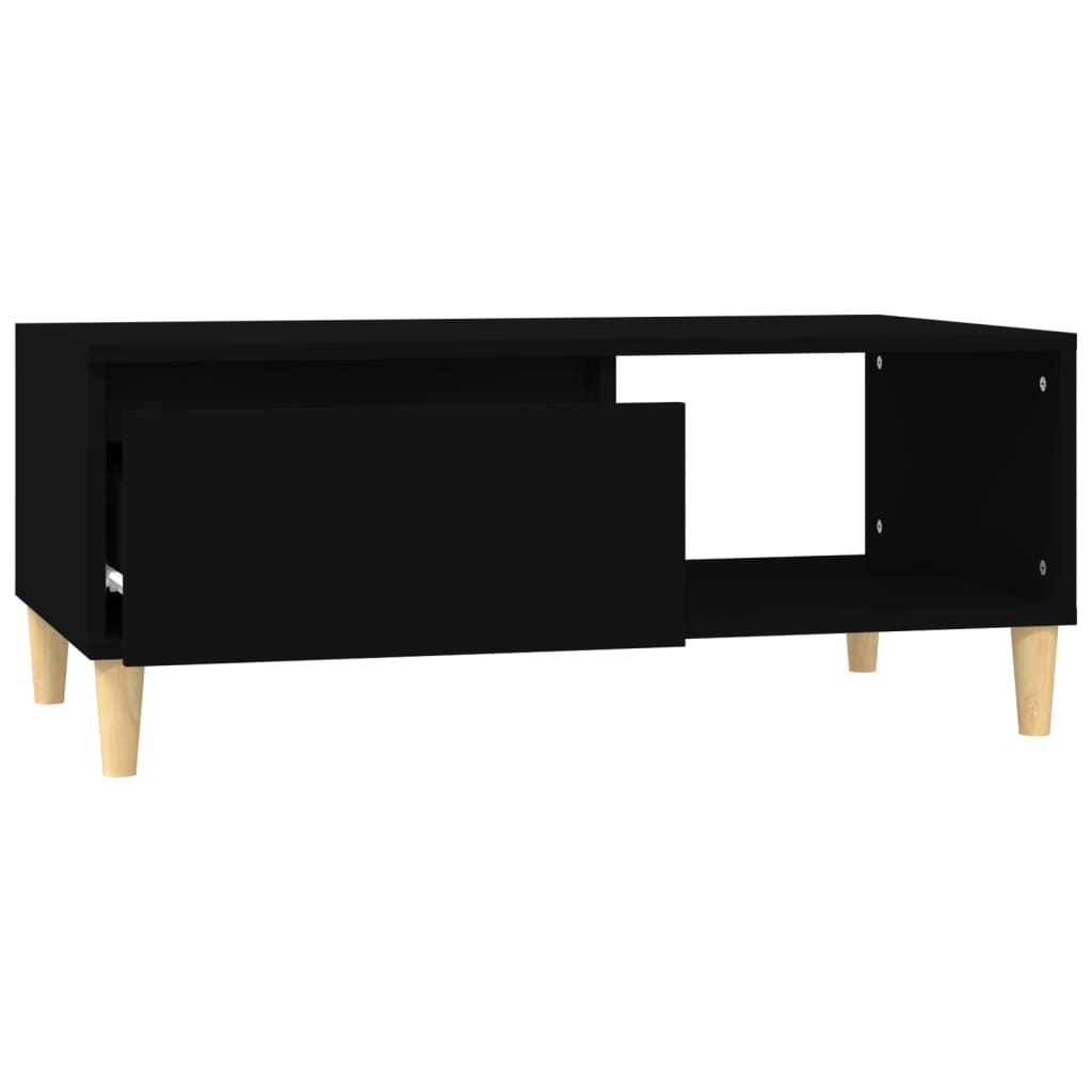 vidaXL Stolik kawowy, czarny, 90x50x36,5 cm, materiał drewnopochodny