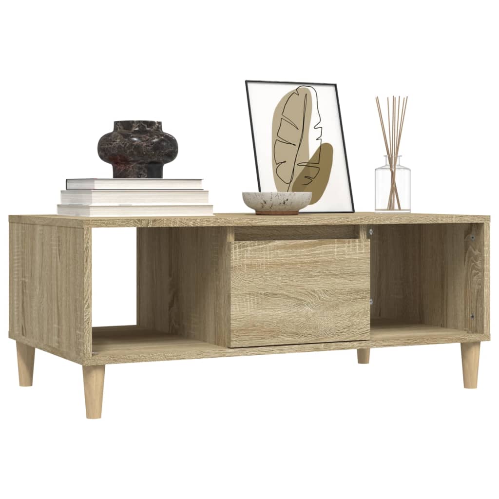 vidaXL Stolik kawowy, dąb sonoma 90x50x36,5 cm materiał drewnopochodny