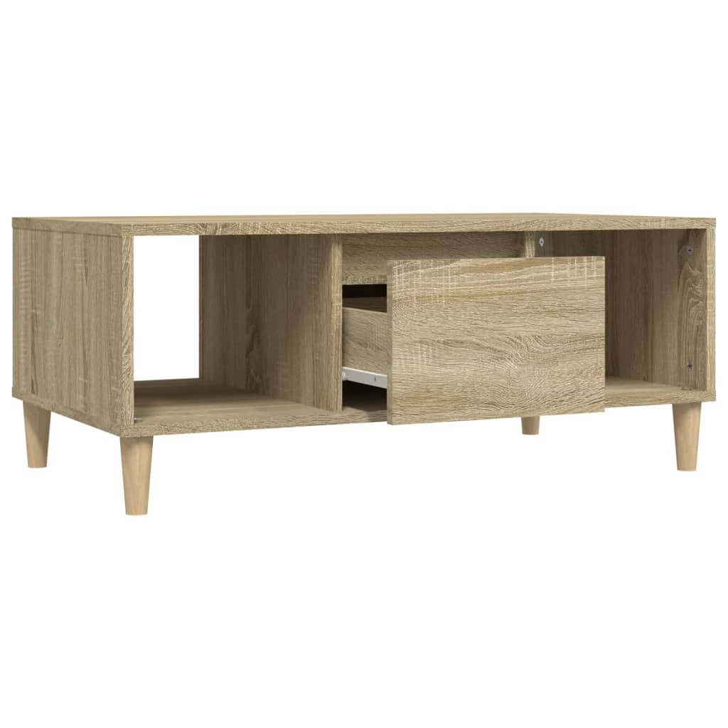 vidaXL Stolik kawowy, dąb sonoma 90x50x36,5 cm materiał drewnopochodny