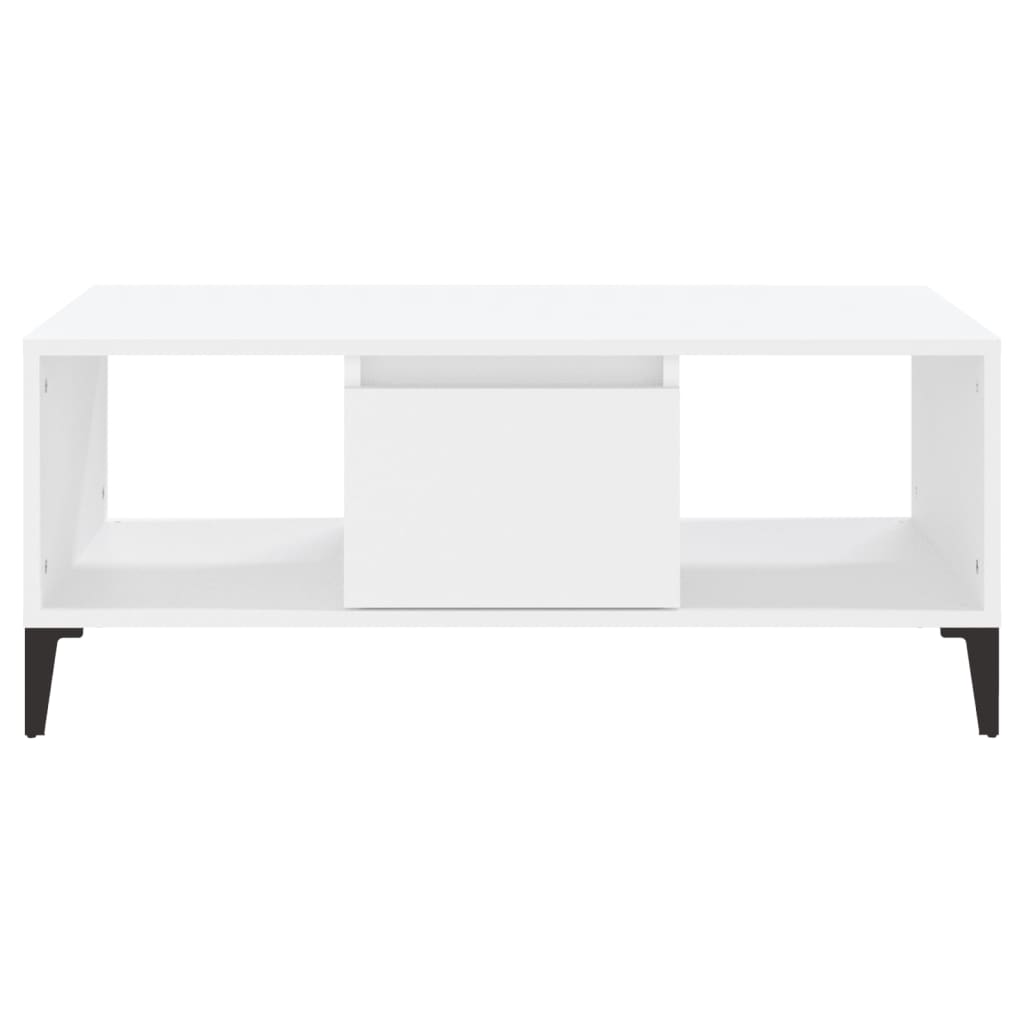 vidaXL Stolik kawowy, biały 90x50x36,5 cm, materiał drewnopochodny