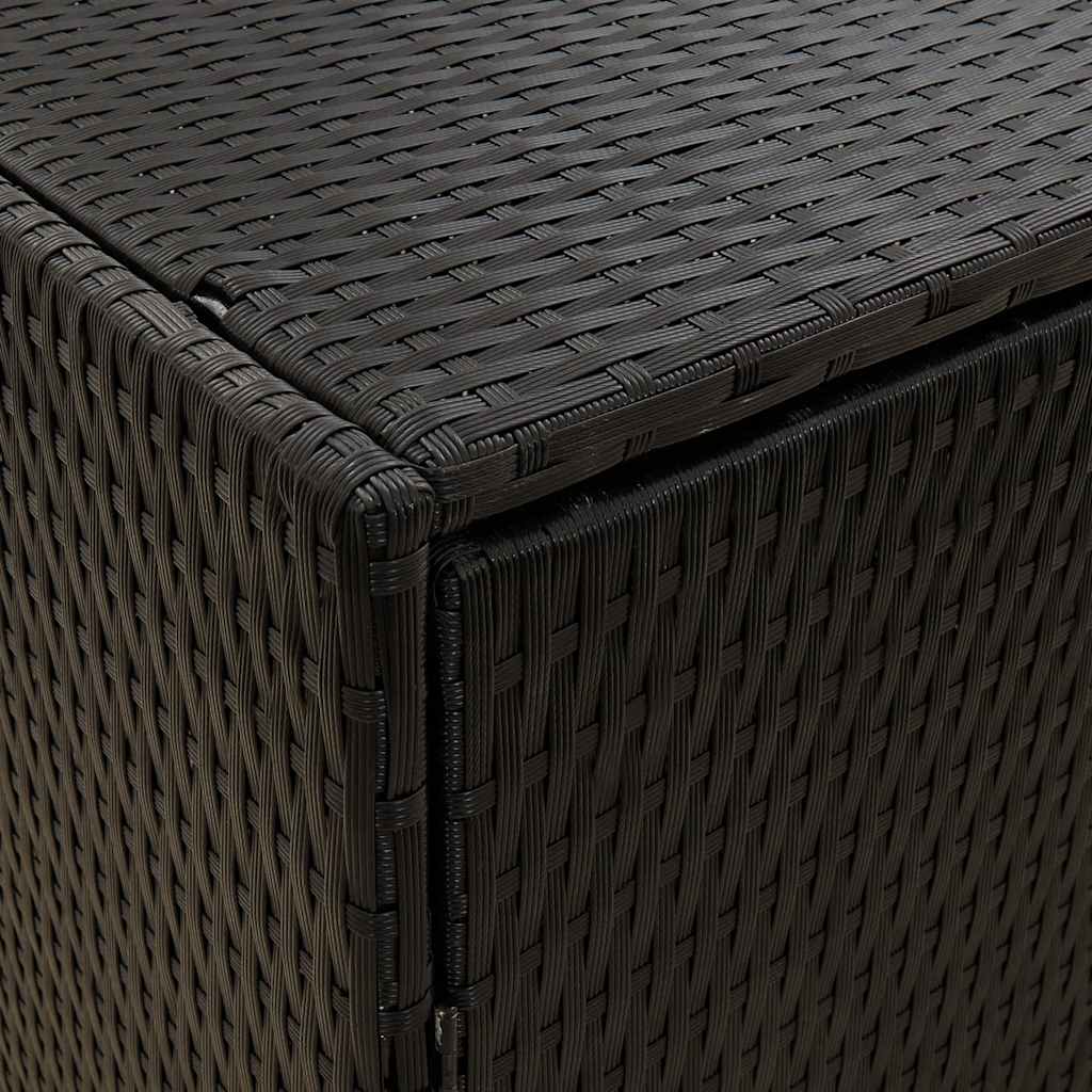 vidaXL Szafka ogrodowa, czarna, 198x55,5x80 cm, polirattan