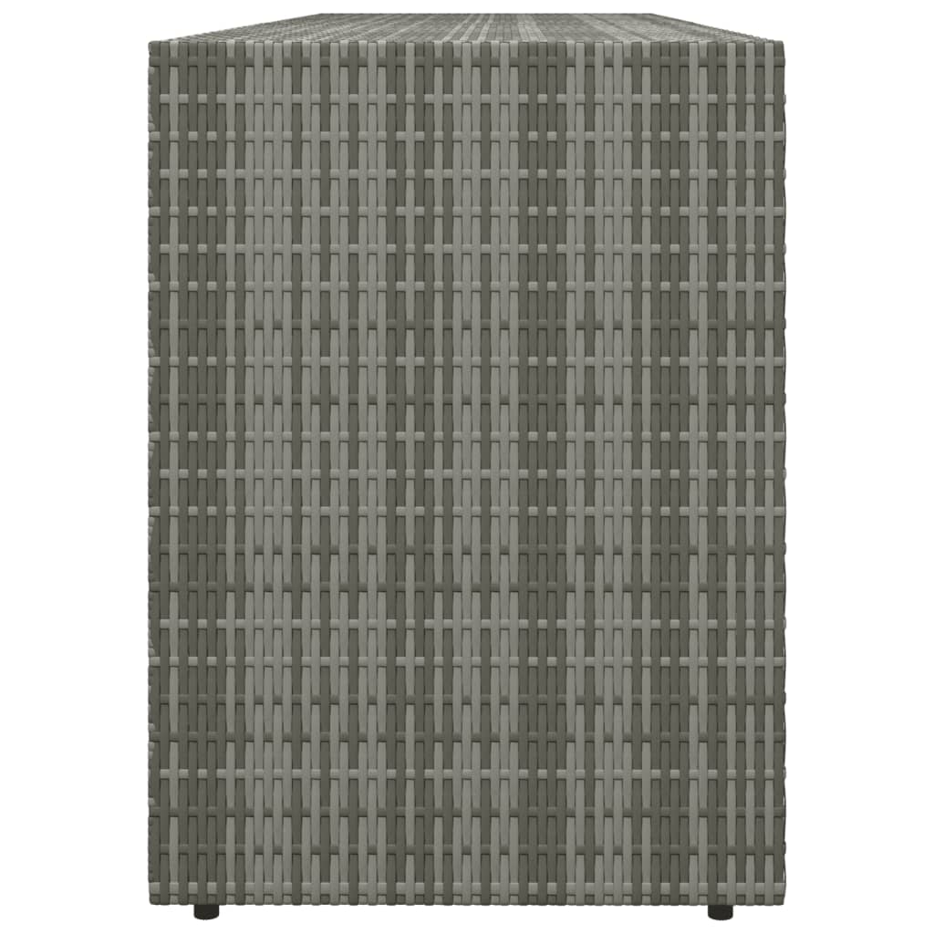 vidaXL Szafka ogrodowa, szara, 198x55,5x80 cm, rattan PE