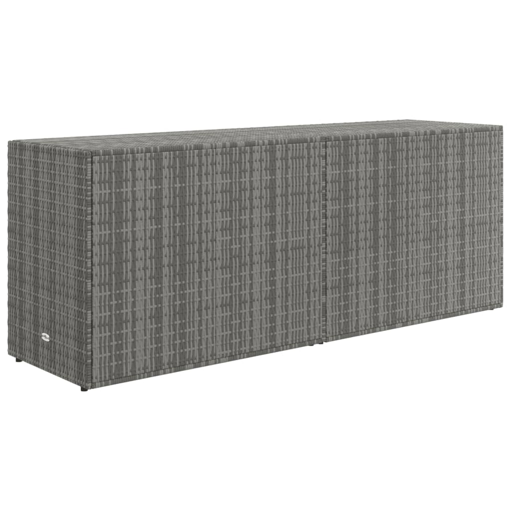 vidaXL Szafka ogrodowa, szara, 198x55,5x80 cm, rattan PE