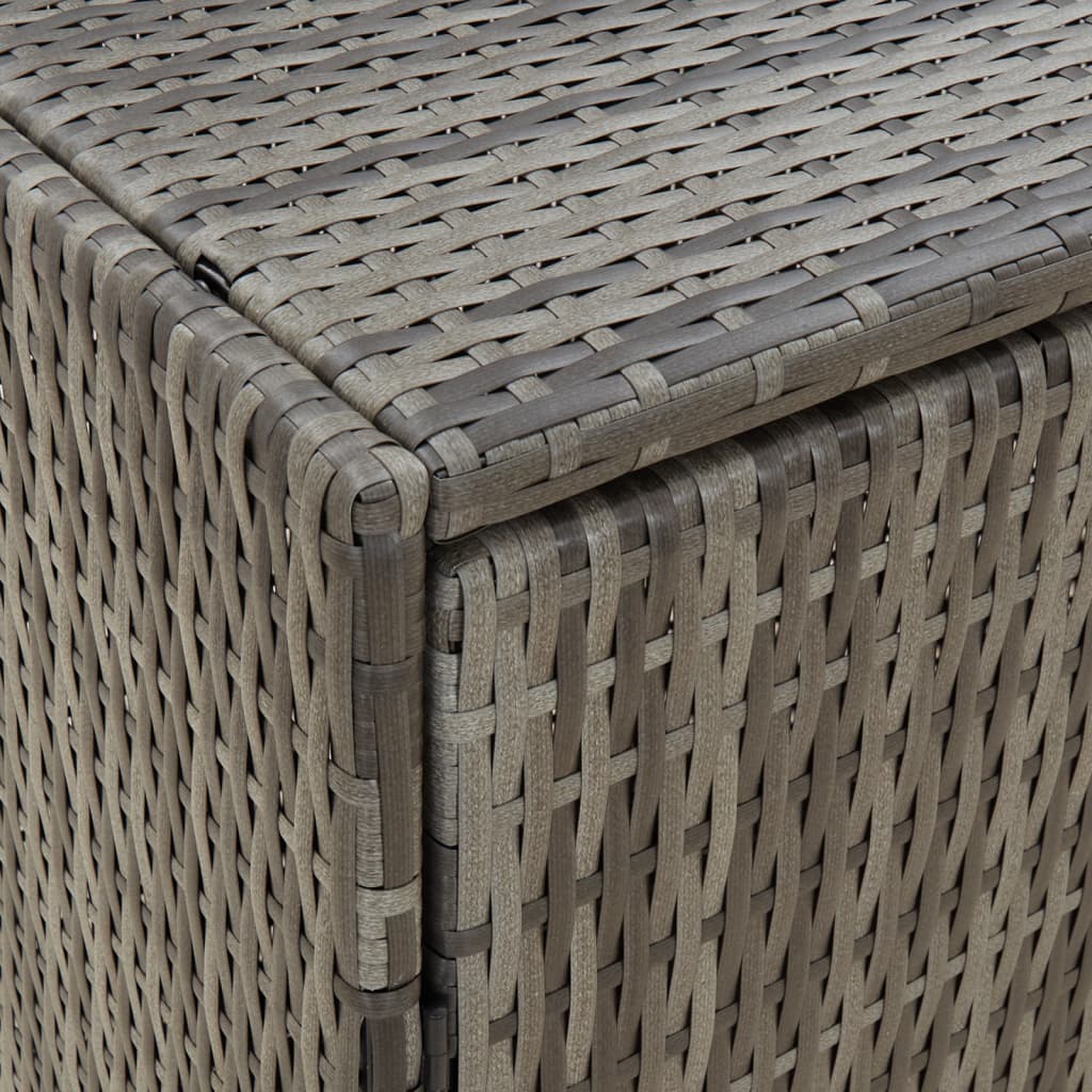 vidaXL Szafka ogrodowa, szara, 198x55,5x80 cm, rattan PE