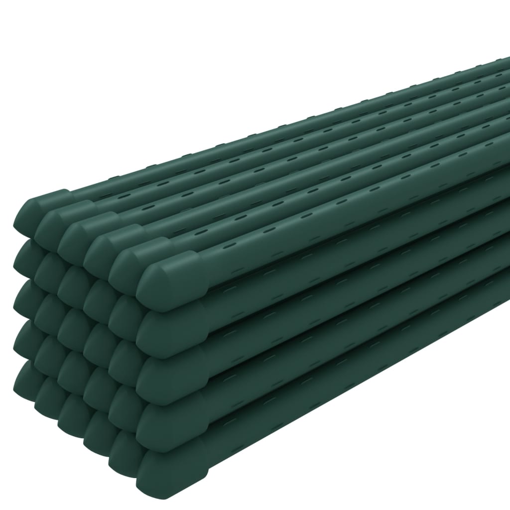 vidaXL Podpórki do roślin, 30 szt., zielone, 90 cm, stalowe