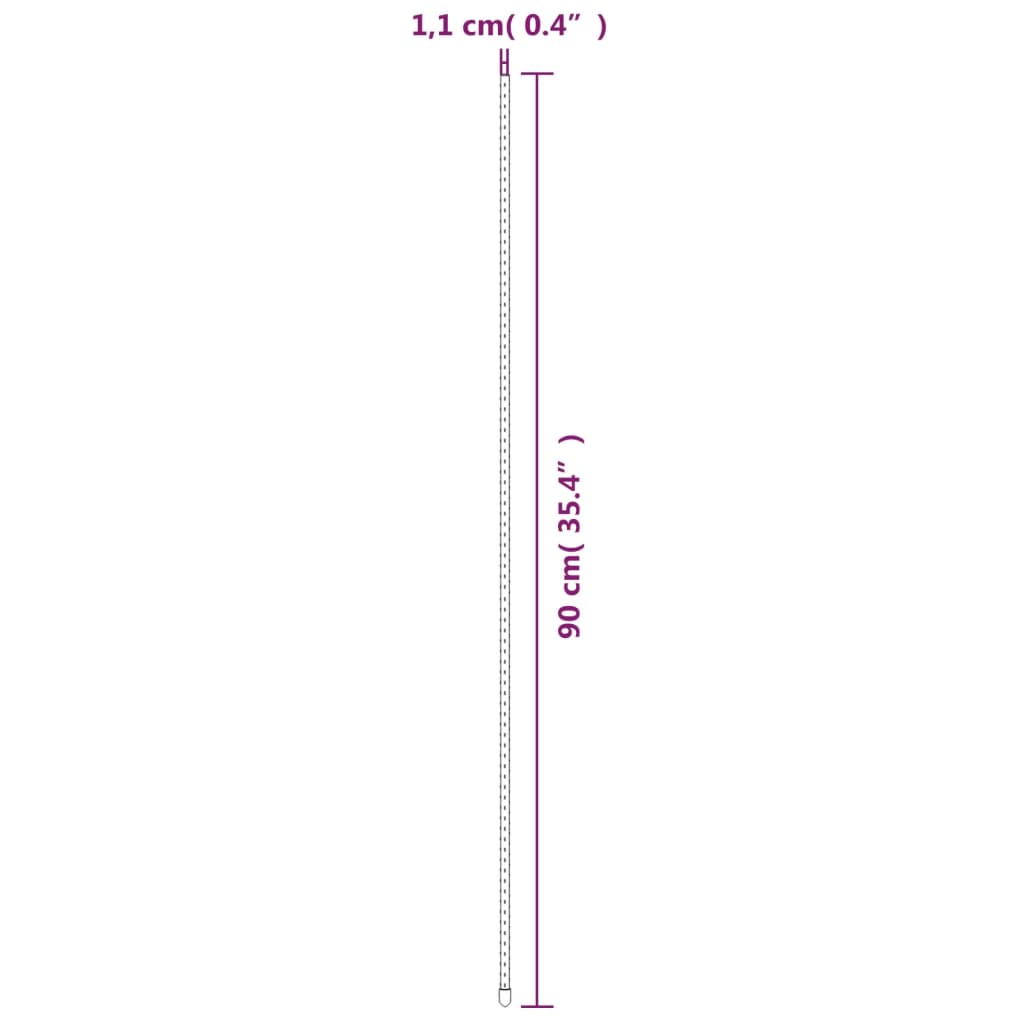 vidaXL Podpórki do roślin, 30 szt., zielone, 90 cm, stalowe