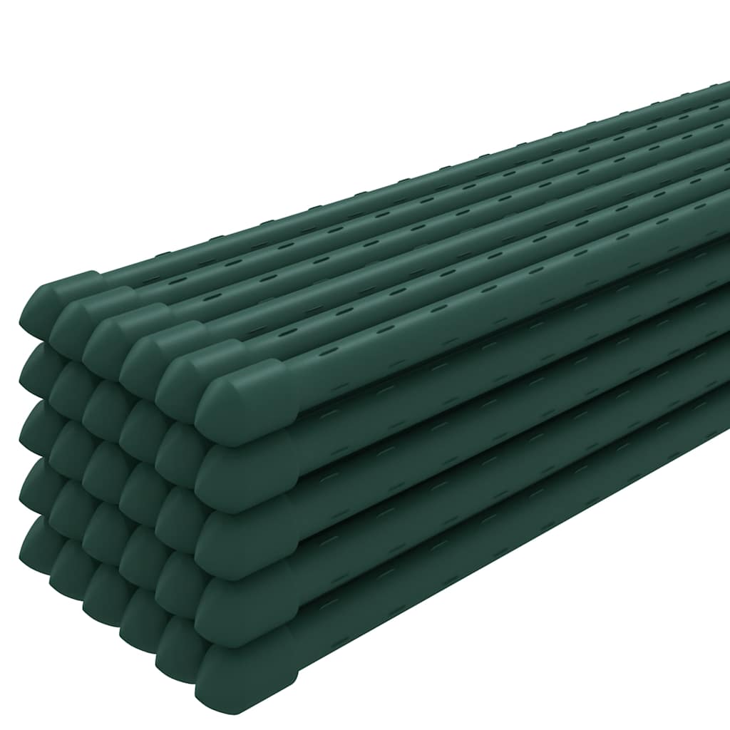 vidaXL Podpórki do roślin, 30 szt., zielone, 150 cm, stalowe