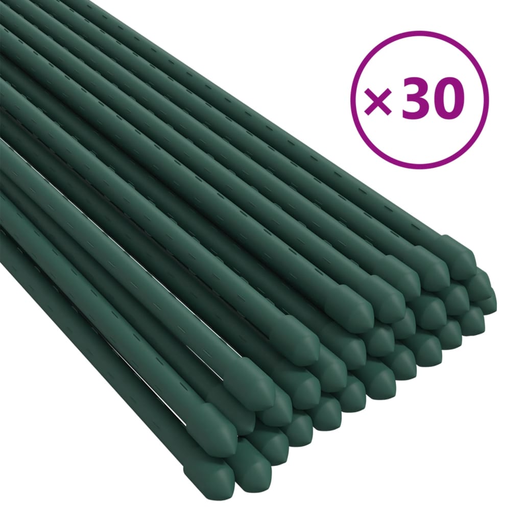vidaXL Podpórki do roślin, 30 szt., zielone, 180 cm, stalowe