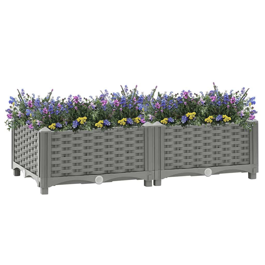vidaXL Donica do podwyższonej rabaty, 80x40x23 cm, polipropylen