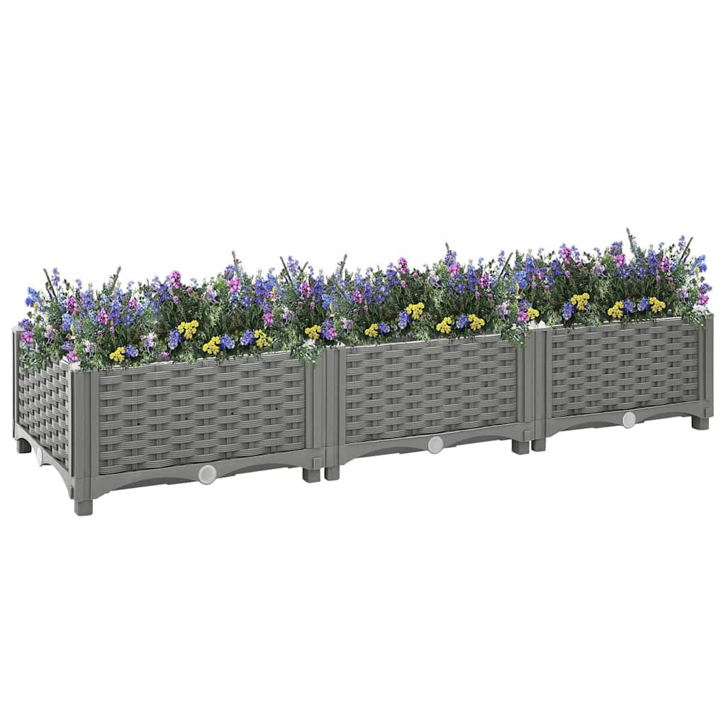 vidaXL Donica do podwyższonej rabaty, 120x40x23 cm, polipropylen