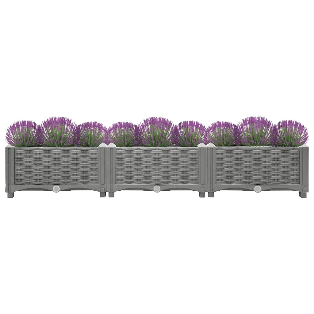 vidaXL Donica do podwyższonej rabaty, 120x40x23 cm, polipropylen