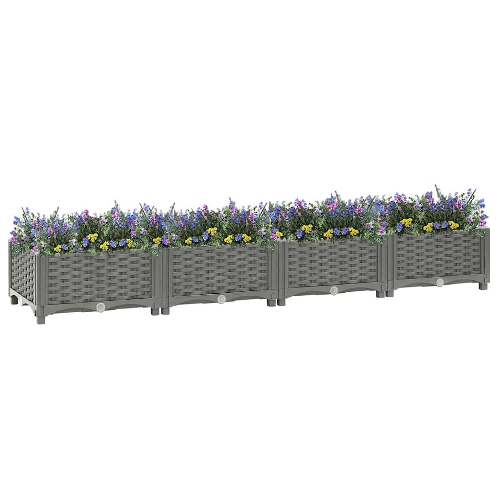vidaXL Donica do podwyższonej rabaty, 160x40x23 cm, polipropylen