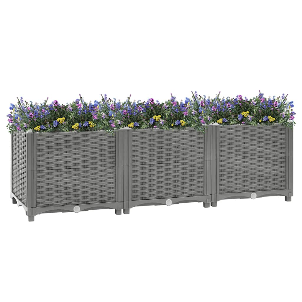 vidaXL Donica do podwyższonej rabaty, 120x40x38 cm, polipropylen