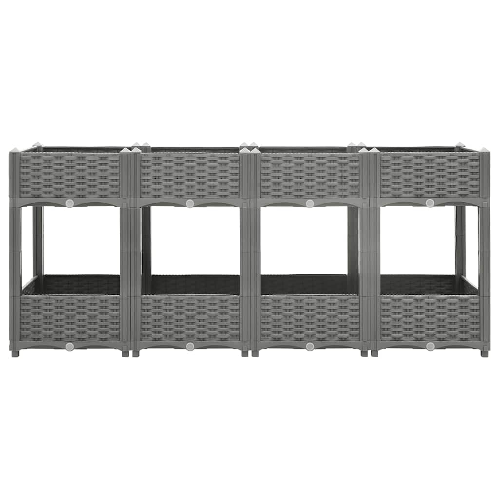 vidaXL Donica do podwyższonej rabaty, 160x40x71 cm, polipropylen