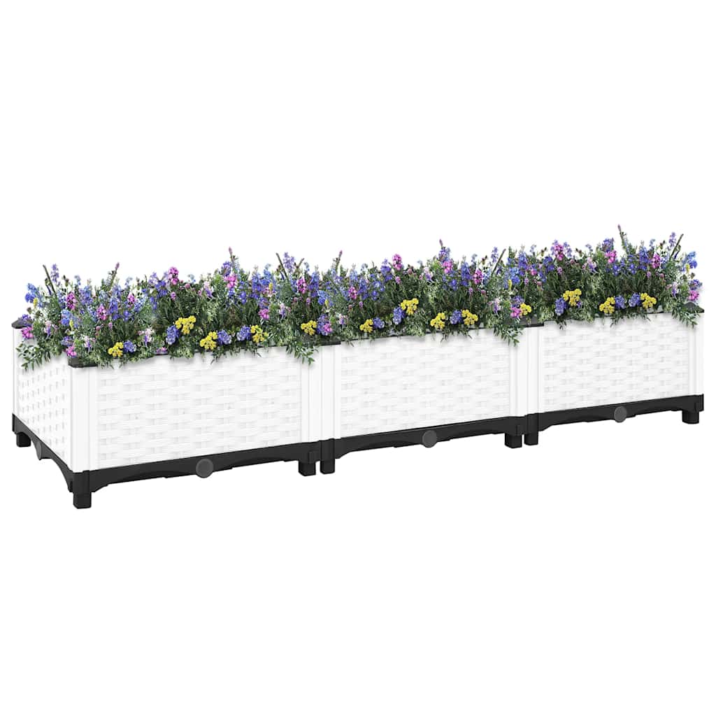 vidaXL Donica do podwyższonej rabaty, 120x40x23 cm, polipropylen